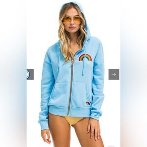Aviator Nation Rainbow Hoodie New XS